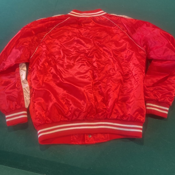 Vintage red satin bomber (!!) - Picture 6 of 7